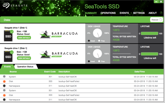 Seagate SeaTools SSD 截图